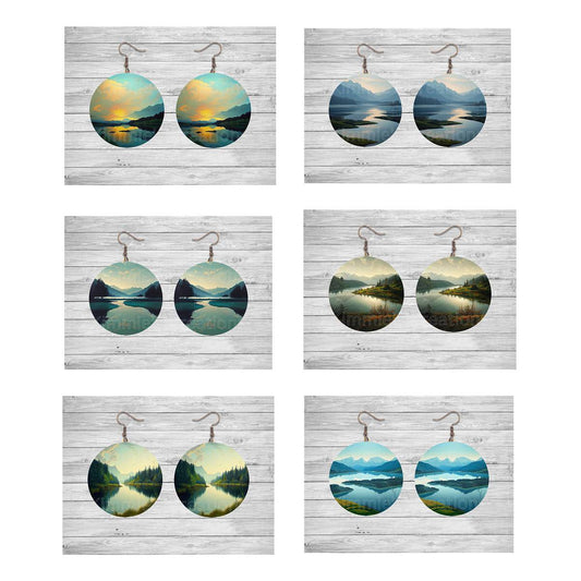 Lake View Round Earrings