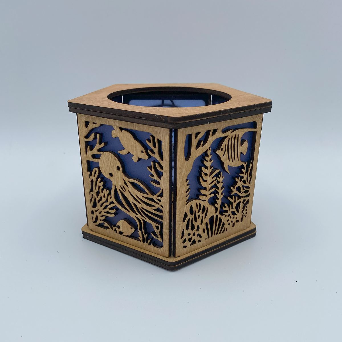 Ocean Serenity 3D Underwater Lantern with Dolphins, Sea Turtles, and Coral