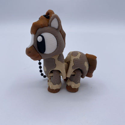 Horse Flexi Toy / Keychain - Articulated 3D Printed Horse