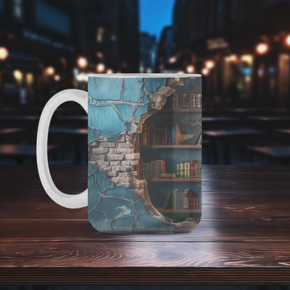 Library Books and Bookshelves Mugs