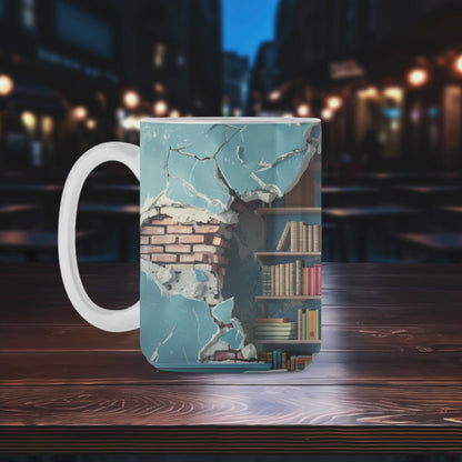 Library Books and Bookshelves Mugs