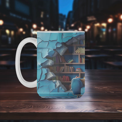 Library Books and Bookshelves Mugs