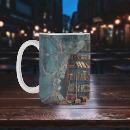 Library Books and Bookshelves Mugs