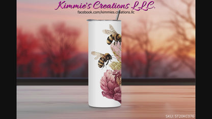 Watercolor Bees & Roses