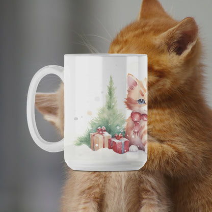 Cat Christmas Mugs - 3 cute kitten designs
