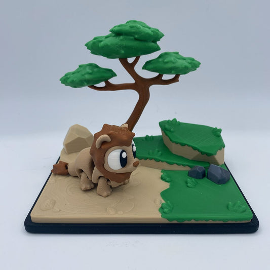 Lion on the Savanna Playset