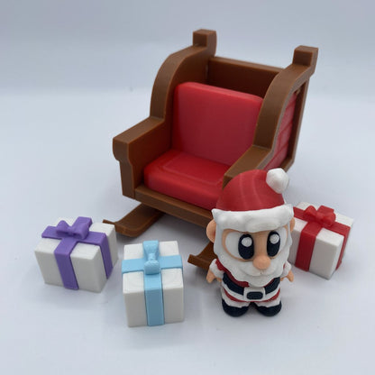Santa with Sleigh and Gifts