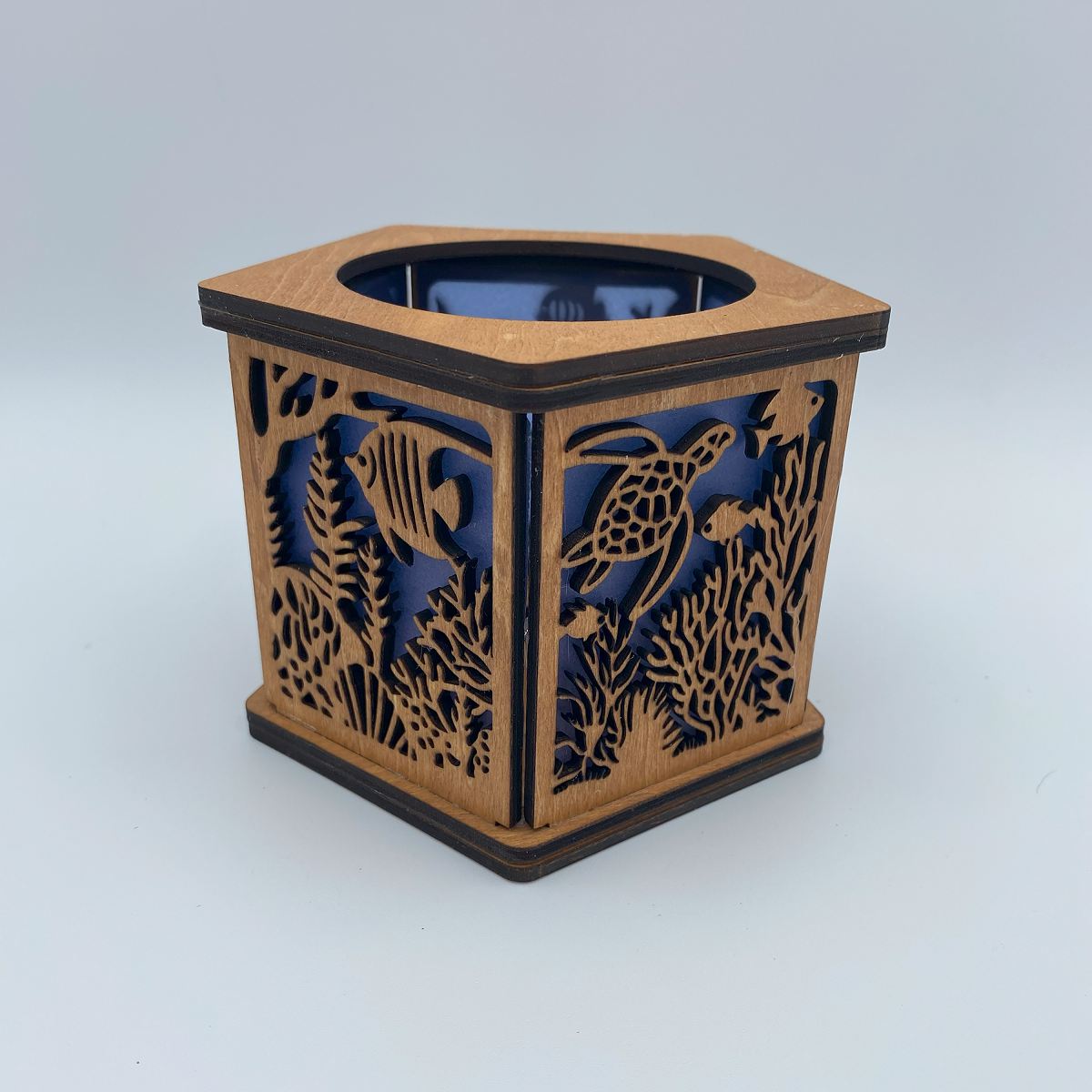 Ocean Serenity 3D Underwater Lantern with Dolphins, Sea Turtles, and Coral