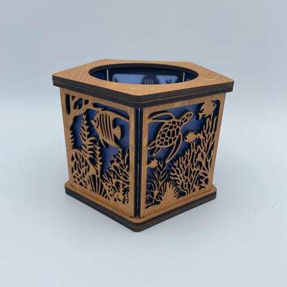 Ocean Serenity 3D Underwater Lantern with Dolphins, Sea Turtles, and Coral