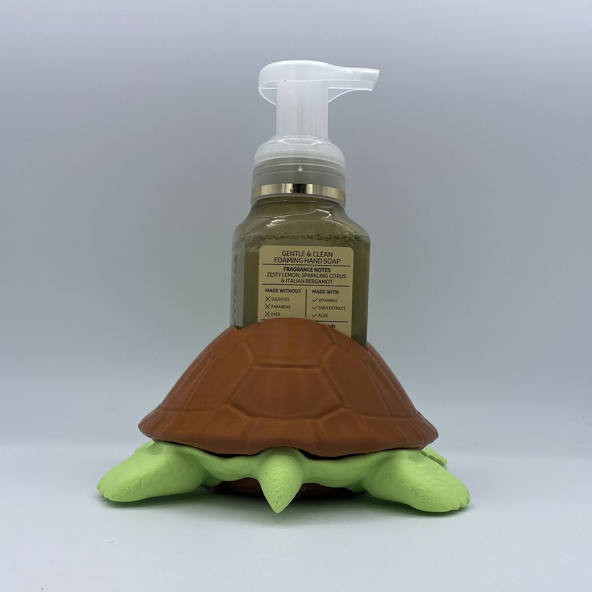 Sea Turtle BBW Soap Holder - 3D Printed Soap Dispenser Stand