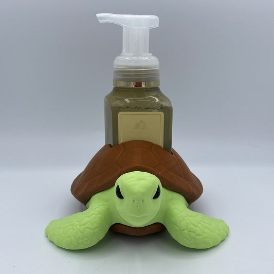 Sea Turtle BBW Soap Holder - 3D Printed Soap Dispenser Stand