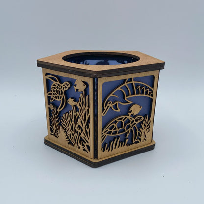 Ocean Serenity 3D Underwater Lantern with Dolphins, Sea Turtles, and Coral