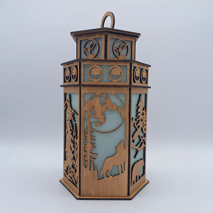 Mountain Animals Tower Cupola flameless candle Lantern