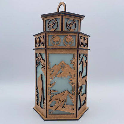 Mountain Animals Tower Cupola flameless candle Lantern