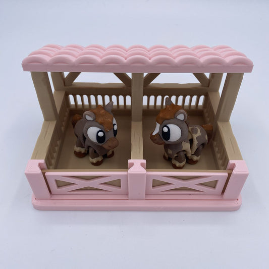 Stable with Horses Playset